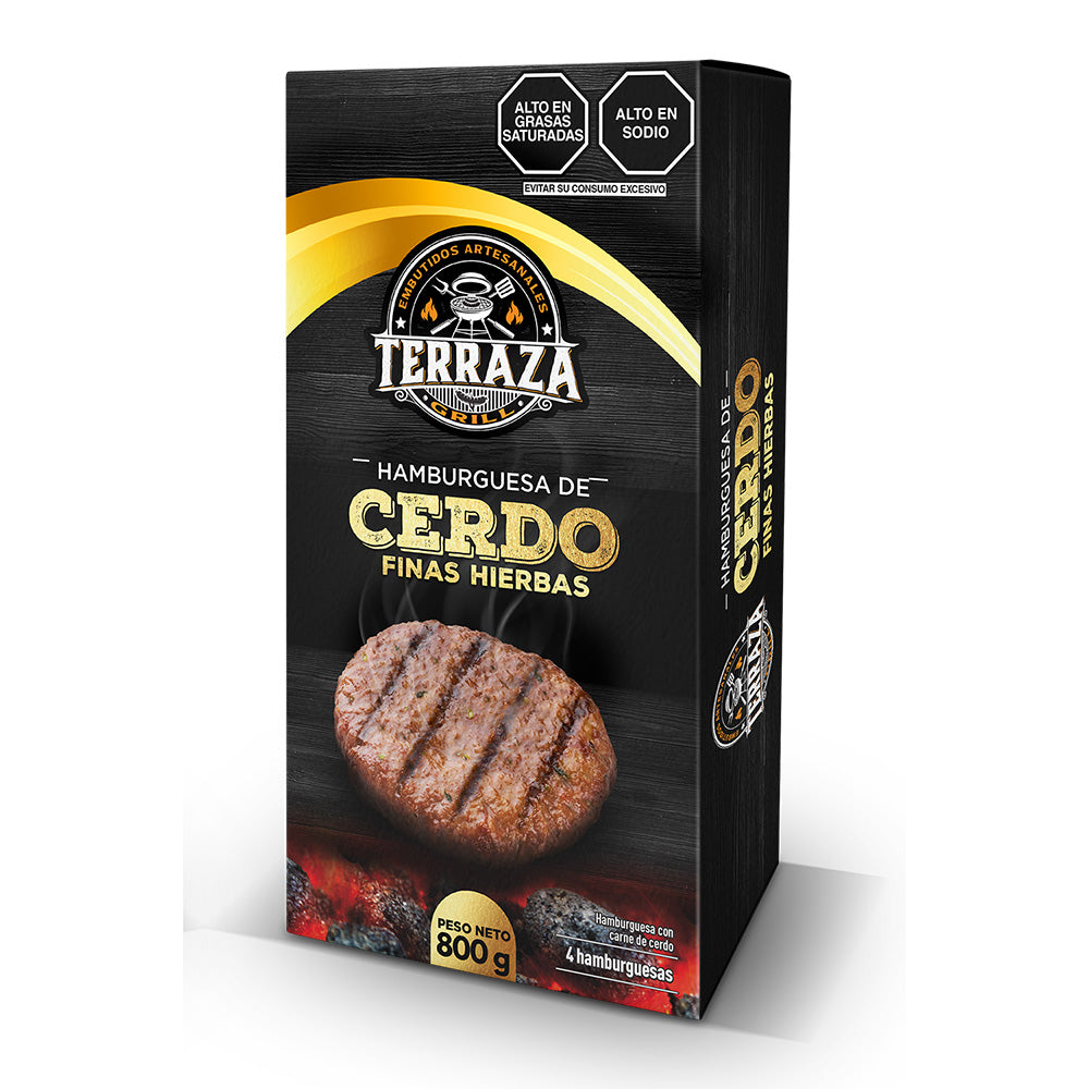 Hamburguesa Cerdo x 800 g
