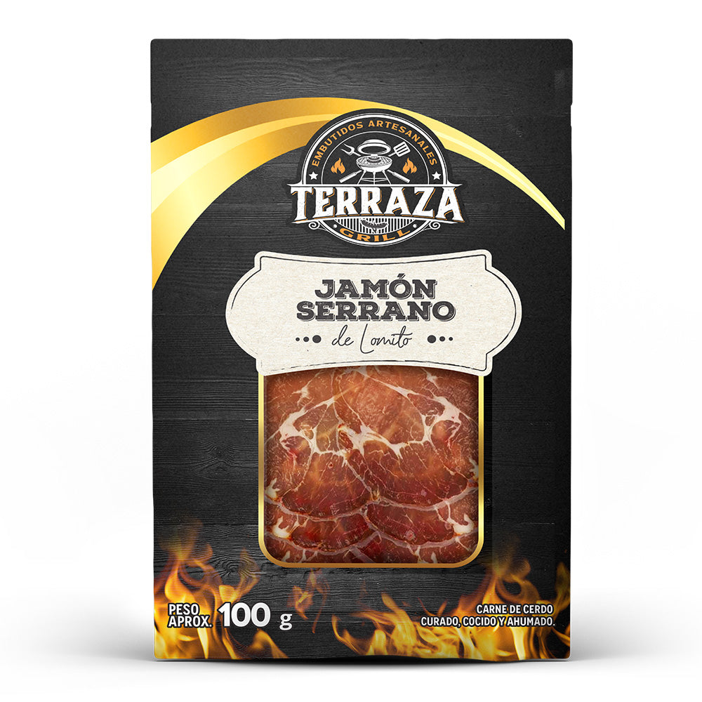 Jamón serrano x 100 g