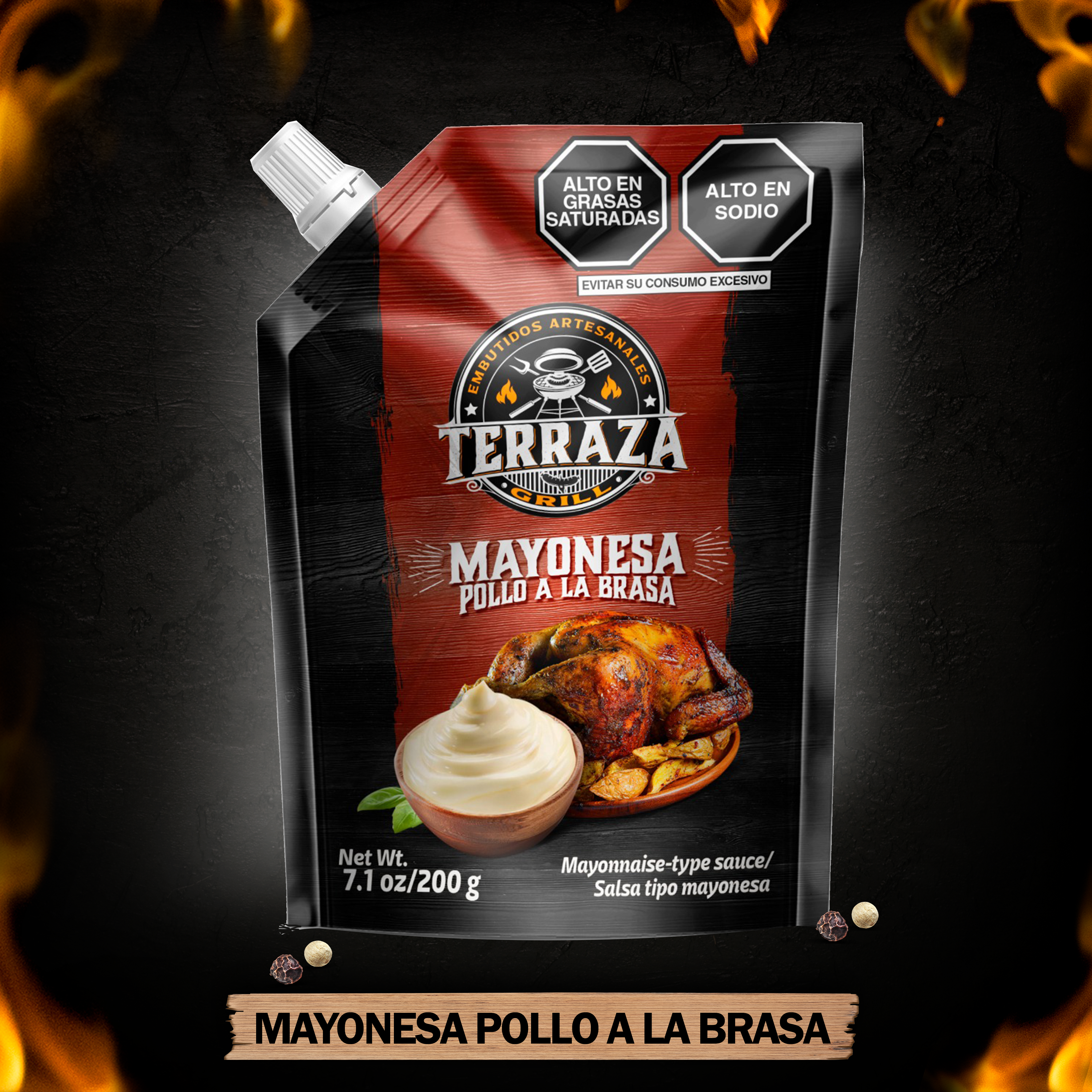 Mayonesa sabor pollo a la brasa x 200 g