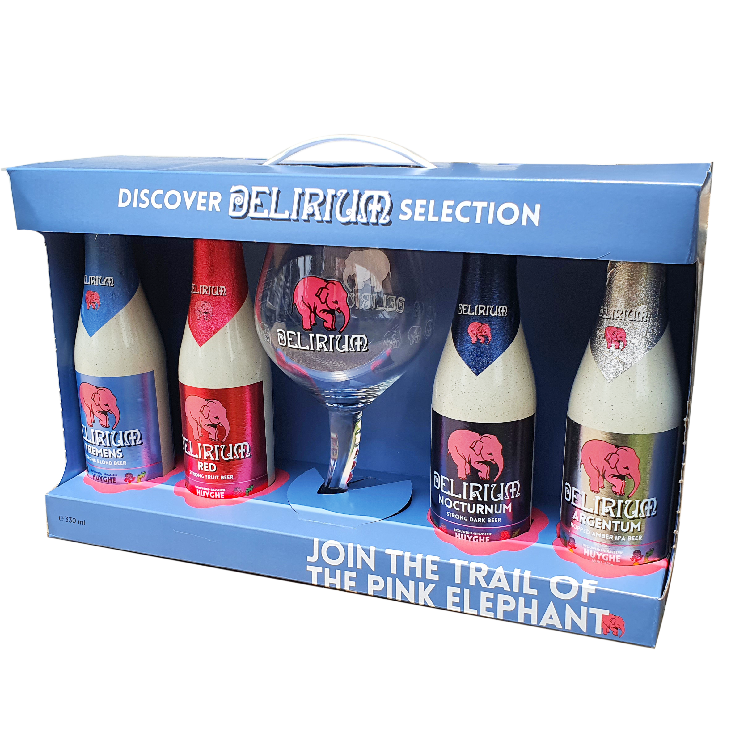 Giftpack cerveza Delirium Tremens x 330 ml + copa