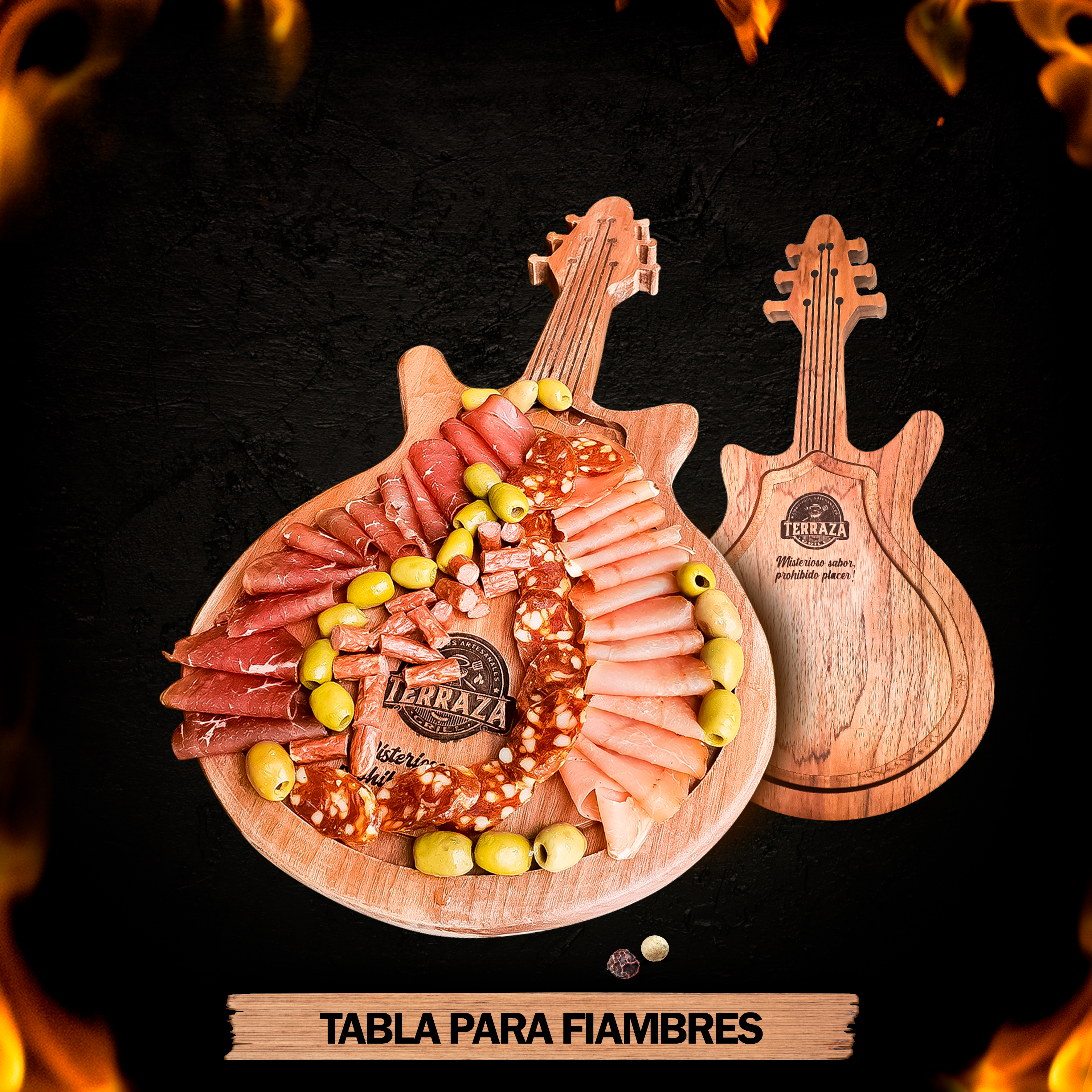 Tabla madera para fiambre