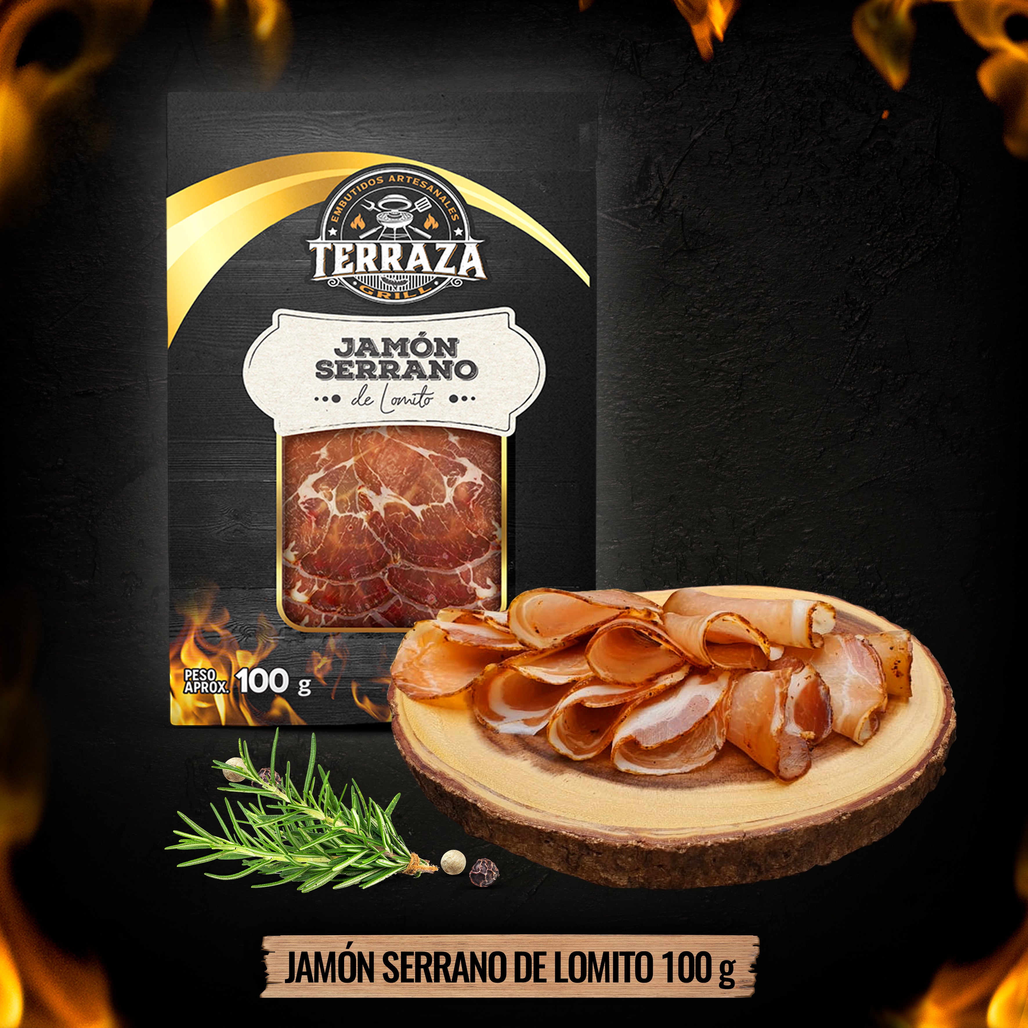 Jamón serrano x 100 g