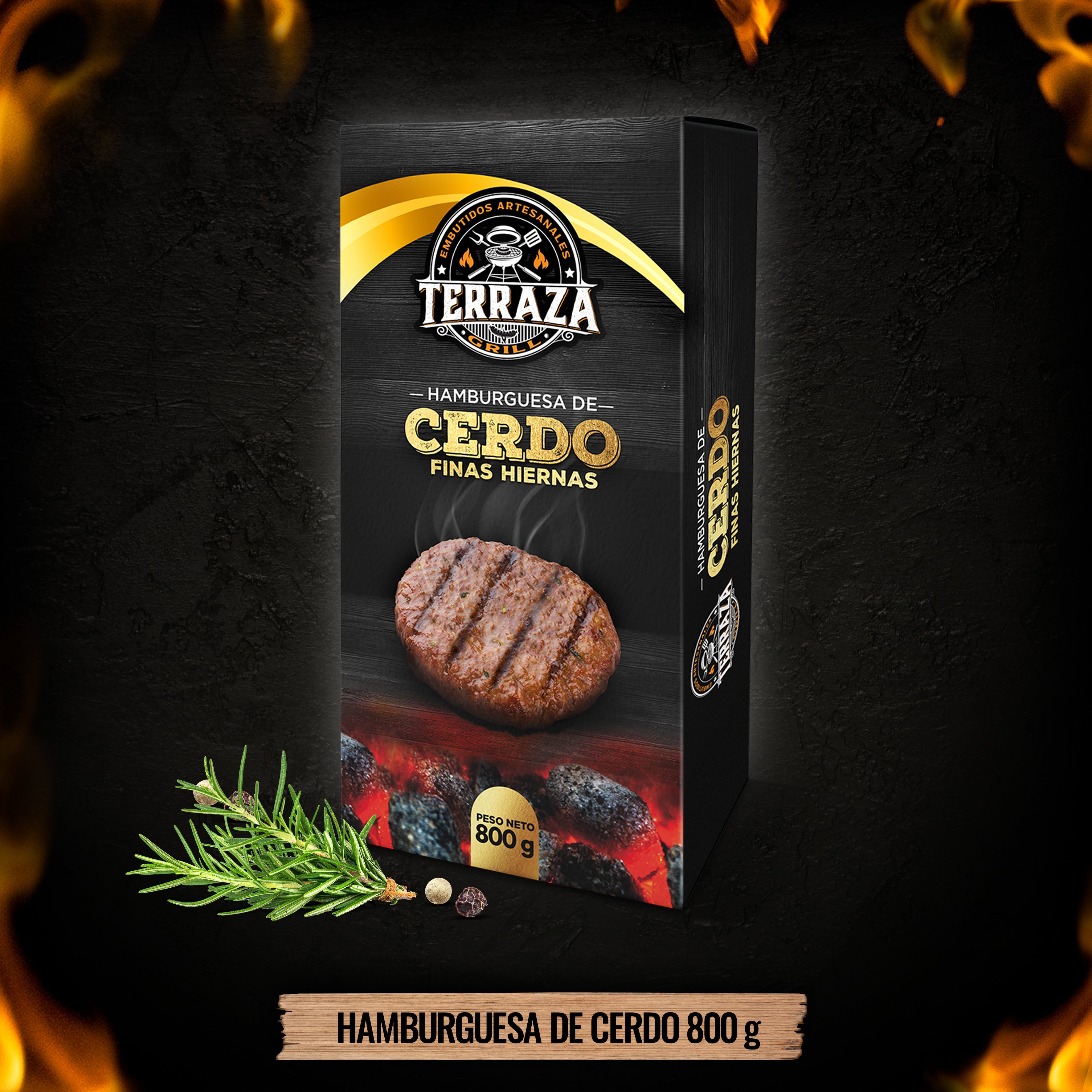 Hamburguesa Cerdo x 800 g