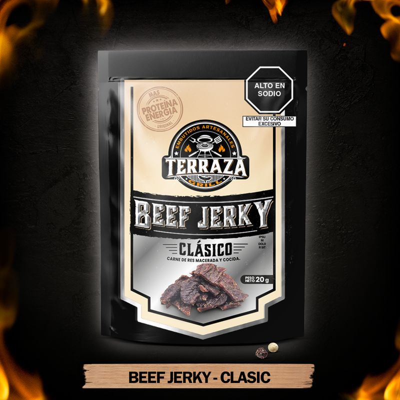 beef jerky sabor clasico. x 20 g