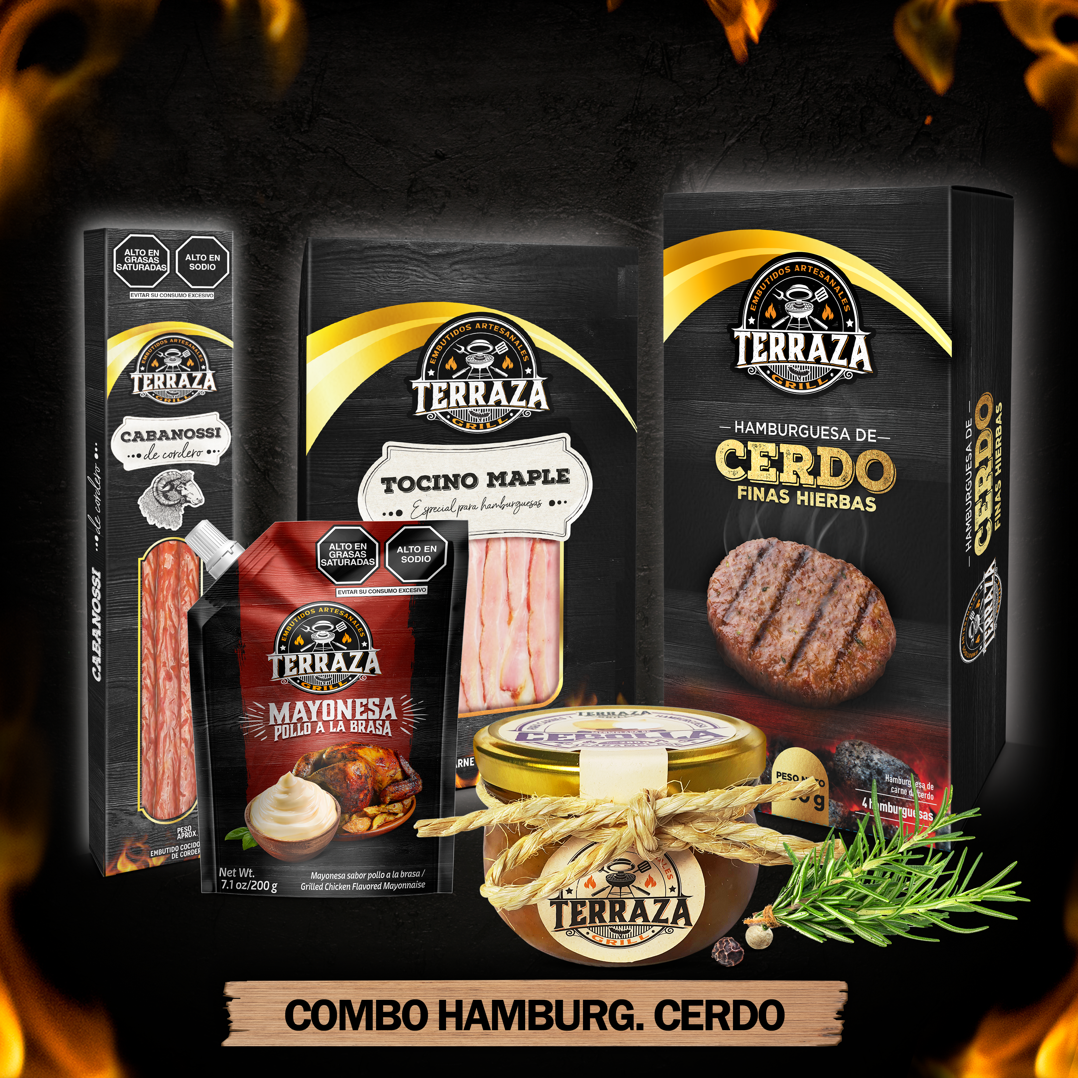 COMBO HAMBURGUESA DE CERDO
