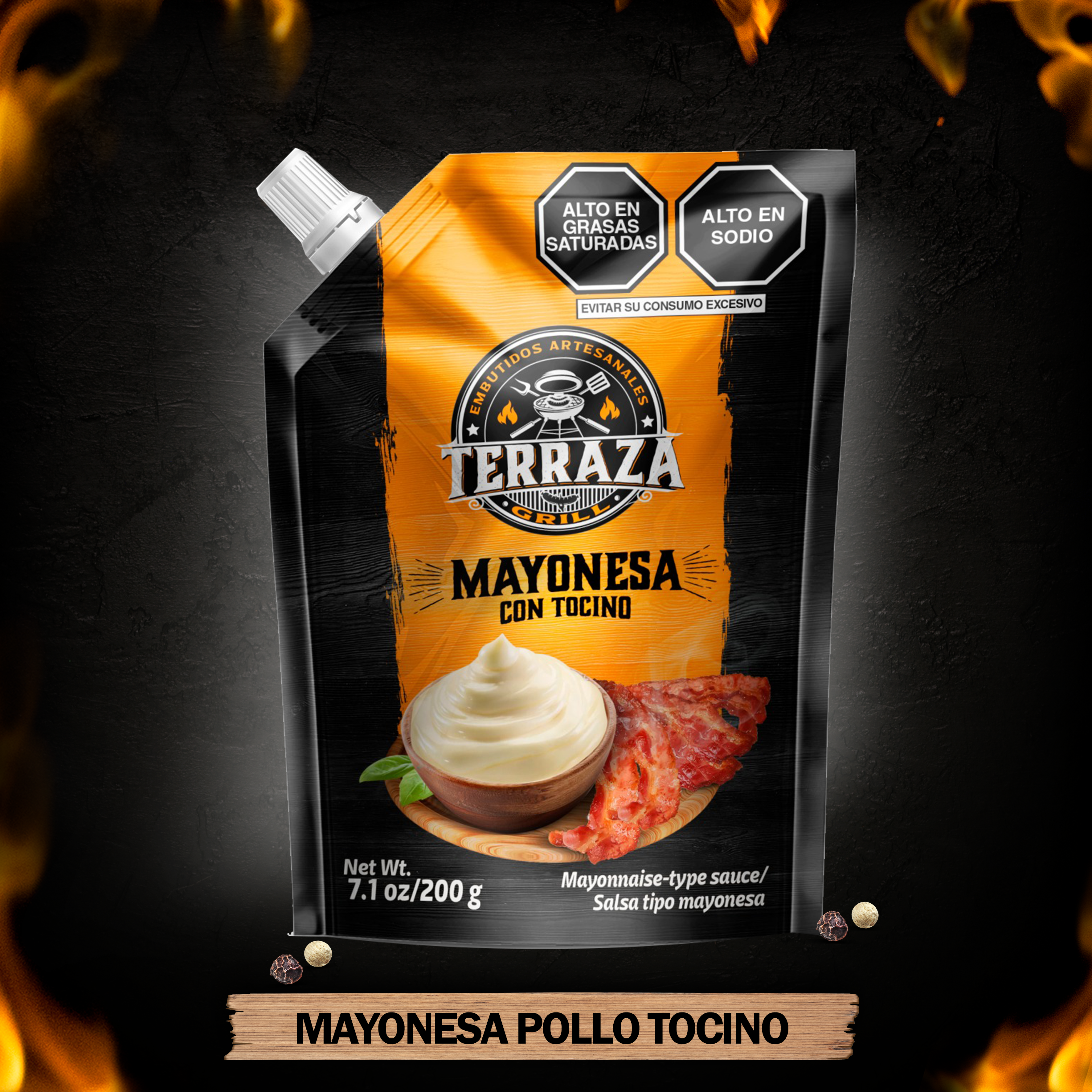 Mayonesa sabor tocino x 200 g